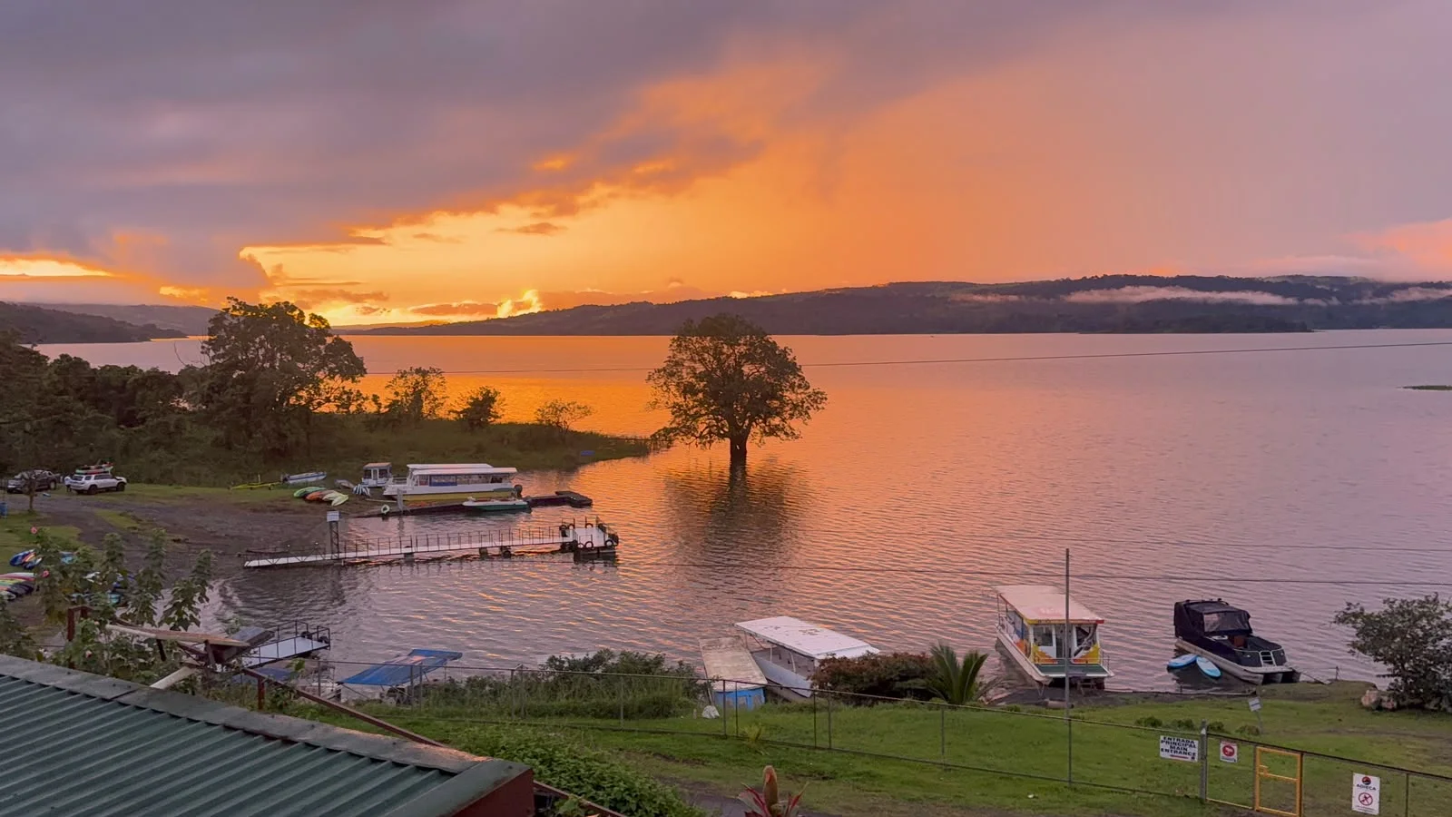 Golden Sunset over Lake Arenal